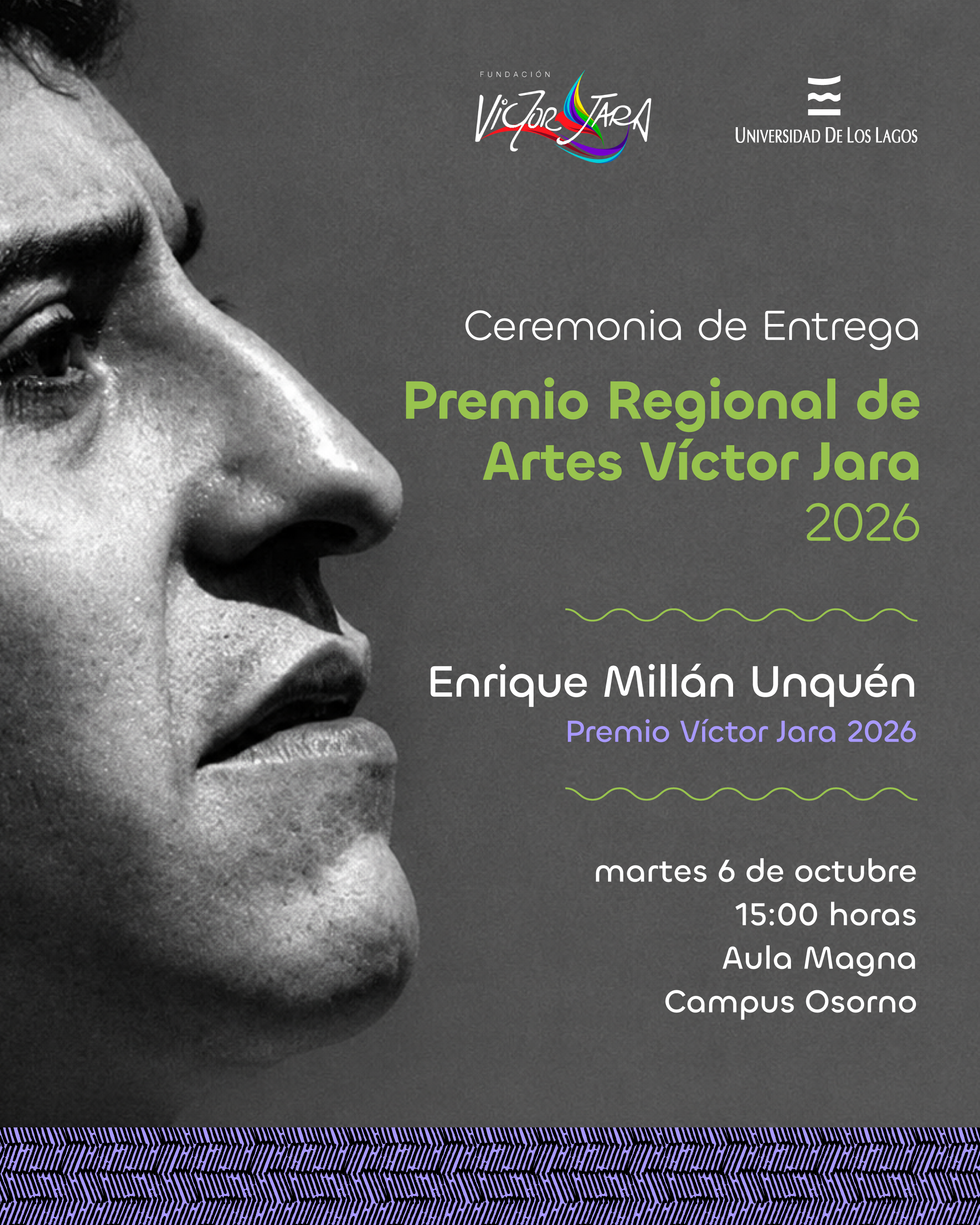 Ceremonia Premio Regional de Artes Víctor Jara 2026